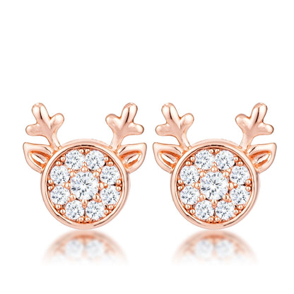 CZ Reindeer Earrings