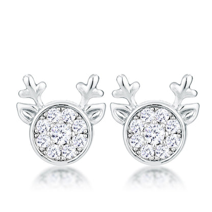 CZ Reindeer Earrings