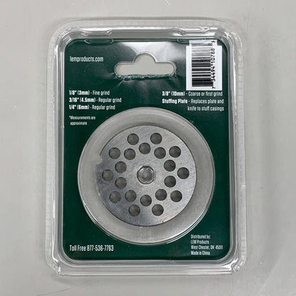 LEM Grinder Plate 6mm #5 (1/4") 2-1/8" Diameter Stainless Steel