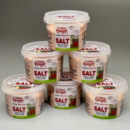 THE SINGLE ORIGIN FOOD CO (6 PACK) Pink Himalayan Salt Tub (course) 20 oz/each BB 11/26