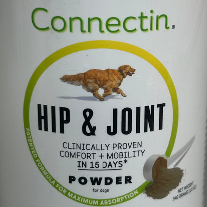 CONNECTIN Hip & Joint Powder Comfort & Mobility Dog Supplement 12 oz ea 12/26
