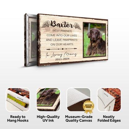 Pet Memorial Sign Best Friend In Paw Prints