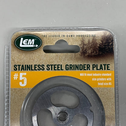LEM Grinder Stuffing Plate #5 2-1/8" Diameter Stainless Steel 787SS