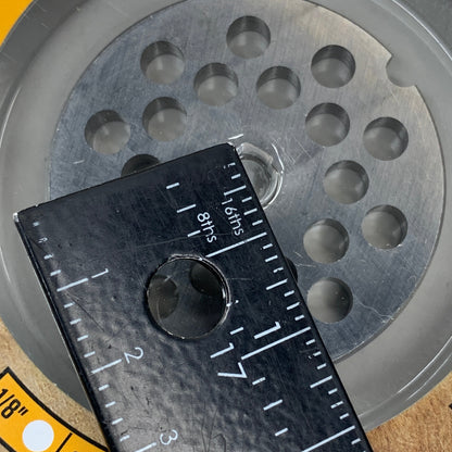 LEM Grinder Plate 6mm #5 (1/4") 2-1/8" Diameter Stainless Steel