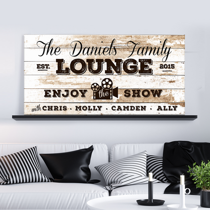 Enjoy the Show Family Cinema Sign