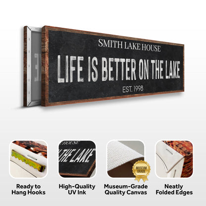 Life Is Better On The Lake Sign III