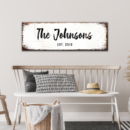 Rustic Family Name Sign