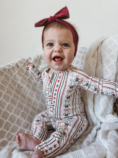Candy Cane Lane Bamboo Christmas Pajamas - Zippy
