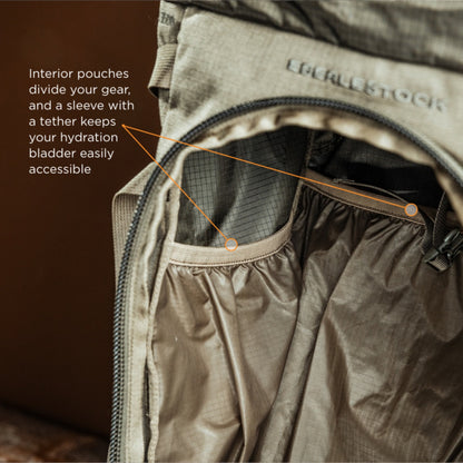 Eberlestock Brooks 3500 - Lightweight w/ Hydration Bladder Sleeve & Zippered Front Pockets