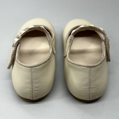 OLD SOLES Lady Plat Braided Strap Leather Shoe Kid’s Sz 27 US 10 Cream #817