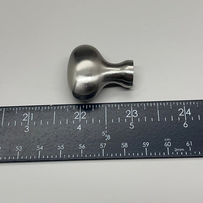 BERENSON (25 PK) Transitional Advantage Three Brushed Nickel Oval Knob 0920-1BPN-P