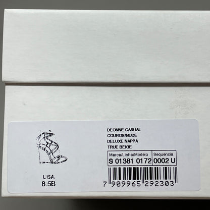 SCHUTZ Deonne Casual Deluxe Nappa Leather Sandal True Beige Sz 8.5 S013810172 (New)