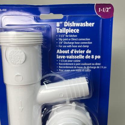PLUMB PAK Branch Dishwasher Tailpiece SJ/DC 1 1/2" 7/8" PP66-4W