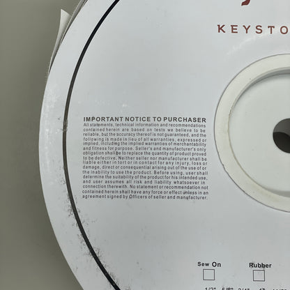 KEYSTON BROS 2" Pressure Sensitive Acrylic Based Adhesive Hook 25 yds White KY2HWHT