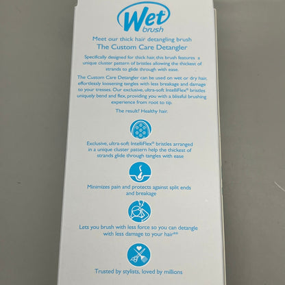 WET BRUSH (2 PACK) Custom Care Detangler Brush-Thick Hair Teal GYSPB830CCTH