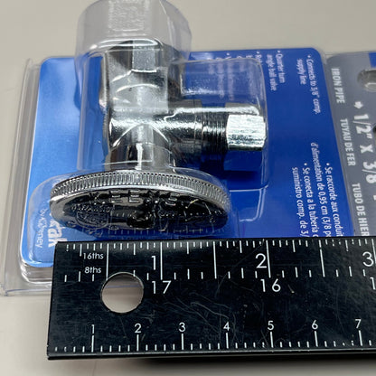 PLUMB PAK 6-PACK! Quarter Turn Angle Ball Valve 1/2" 3/8" Silver PP51PCLF