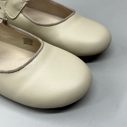 OLD SOLES Lady Plat Braided Strap Leather Shoe Kid’s Sz 29 US 12 Cream #817
