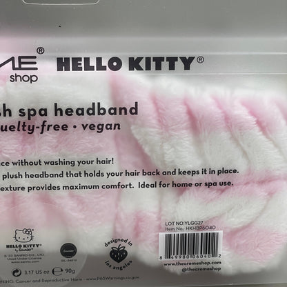 THE CRÈME SHOP (2 PACK) Sanrio Hello Kitty Plush Spa Headband Pink Stripe HKHBP6040