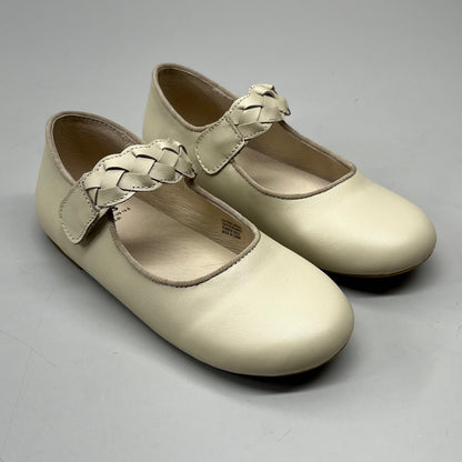 OLD SOLES Lady Plat Braided Strap Leather Shoe Kid’s Sz 30 US 13 Cream #817