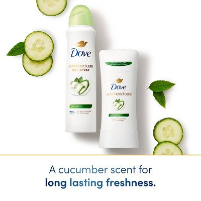 Dove Beauty Advanced Care Cool Essentials 72-Hour Women's Antiperspirant & Deodorant Dry Spray - Imperfect Container