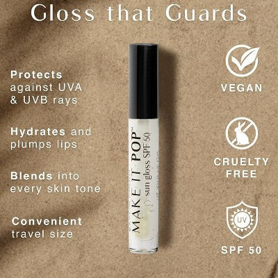 Black Girl Sunscreen Make It Pop Sun Gloss SPF 50 0.13 fl oz - Imperfect  Box