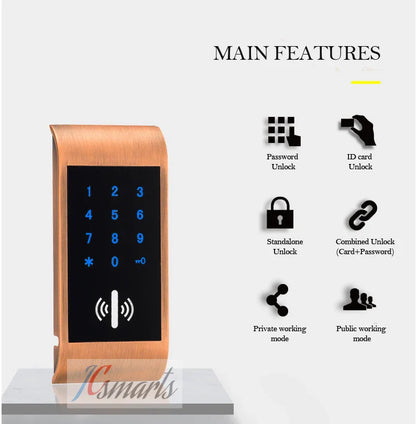 Intelligent Keypad RFID Electronic Cabinet Locker Sauna Lock for Home Gym School Spa Cabinet Door