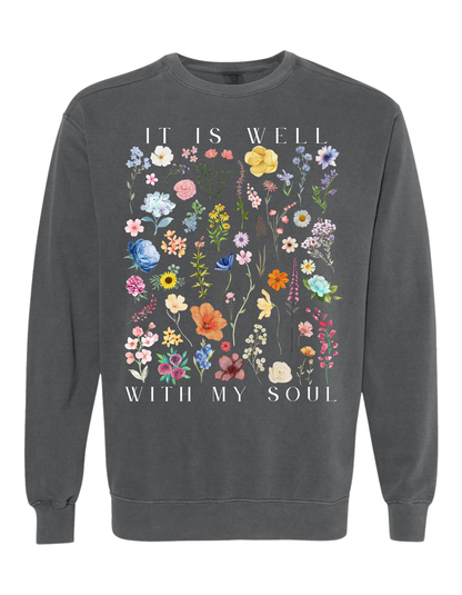 IT IS WELL WITH MY SOUL Wildflower Graphic