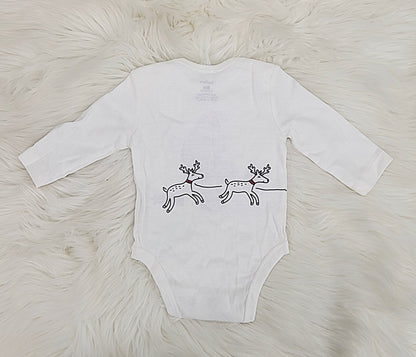 Carter's Infant Bodysuits White White Santa Bodysuit, Infant/3Months