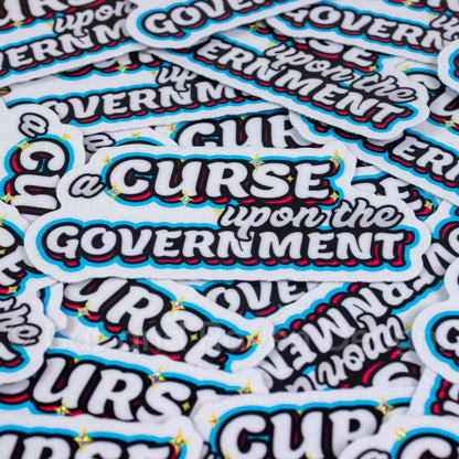 A Curse Upon the Government vinyl sticker