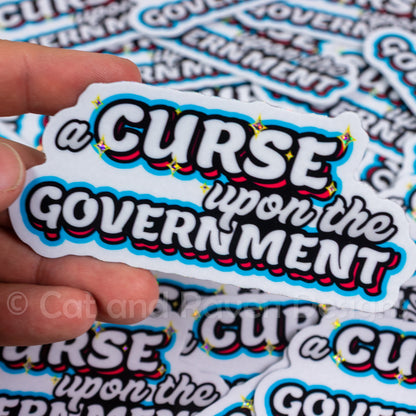 A Curse Upon the Government vinyl sticker