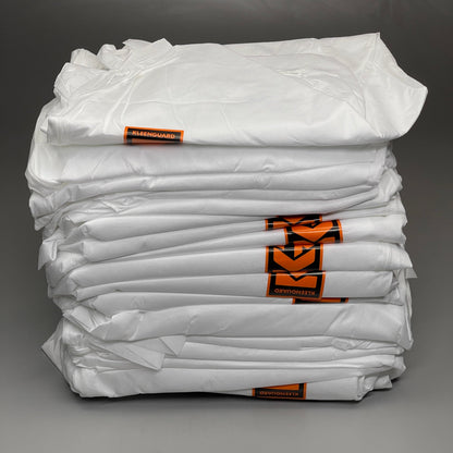 KLEENGUARD Box Of 24 A20 Coveralls Protective Clothing Zip Front Elastic XL White 49104(02) (New)