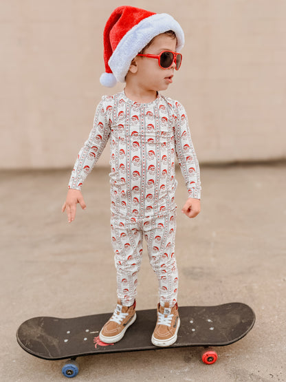 Vintage Santa Bamboo Christmas Pajamas - 2pc Set