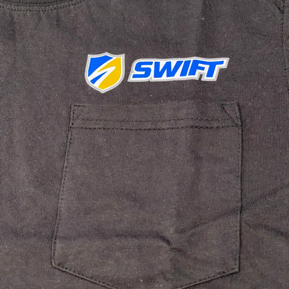 SWIFT Transportation Driver T-Shirt w/Pocket Unisex Sz M Black SW-170 (New Other)