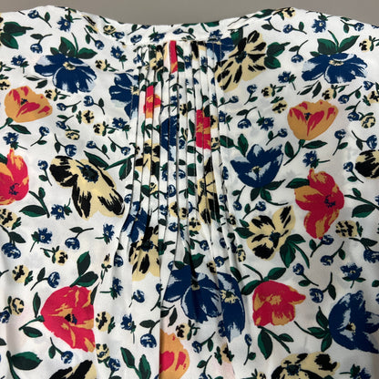 CHELSEA & THEODORE Sleeveless Blouse Women's Size M Bash Floral White 2165072 (NEW)