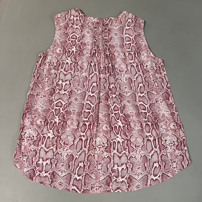 CHELSEA & THEODORE Sleeveless Blouse Women's Size L Pink Python 2165072 (NEW)