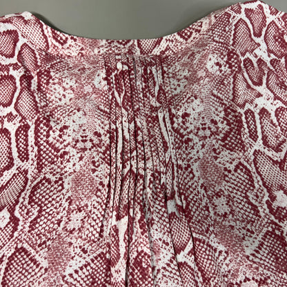 CHELSEA & THEODORE Sleeveless Blouse Women's Size XL Pink Python 2165072 (NEW)