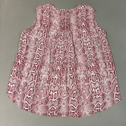 CHELSEA & THEODORE Sleeveless Blouse Women's Size XXL Pink Python 2165072 (NEW)