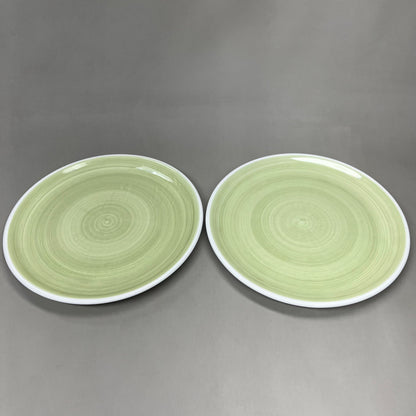 SUMMERHILL & BISHOP LOT OF 2! Ceramic Dinner Plate Season Green, 11.5 in Diam. (New)