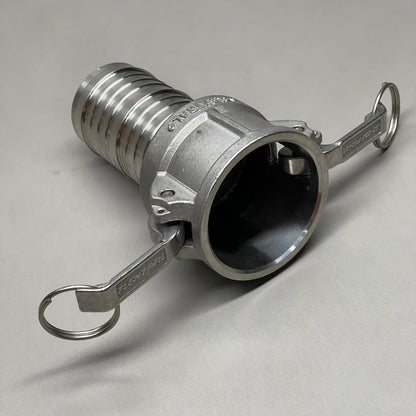 FLEXTRAL Cam & Groove Coupling Lock-On Thread Stainless 2.5" ID F X 1.75" ID M X 5.5" L C200-X (New)