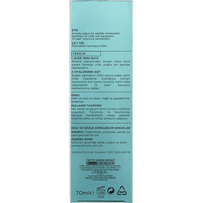 L'Oreal Paris Moisturizing Face Cream with Aloe Vera - Hydrating Face Care for Dry to Combination Skin
