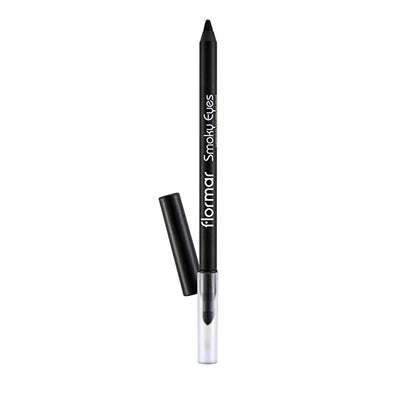 Flormar Smoky Eyes Carbon Black Waterproof Eyeliner - Long-Lasting, Waterproof Formula for Dramatic Eye Makeup