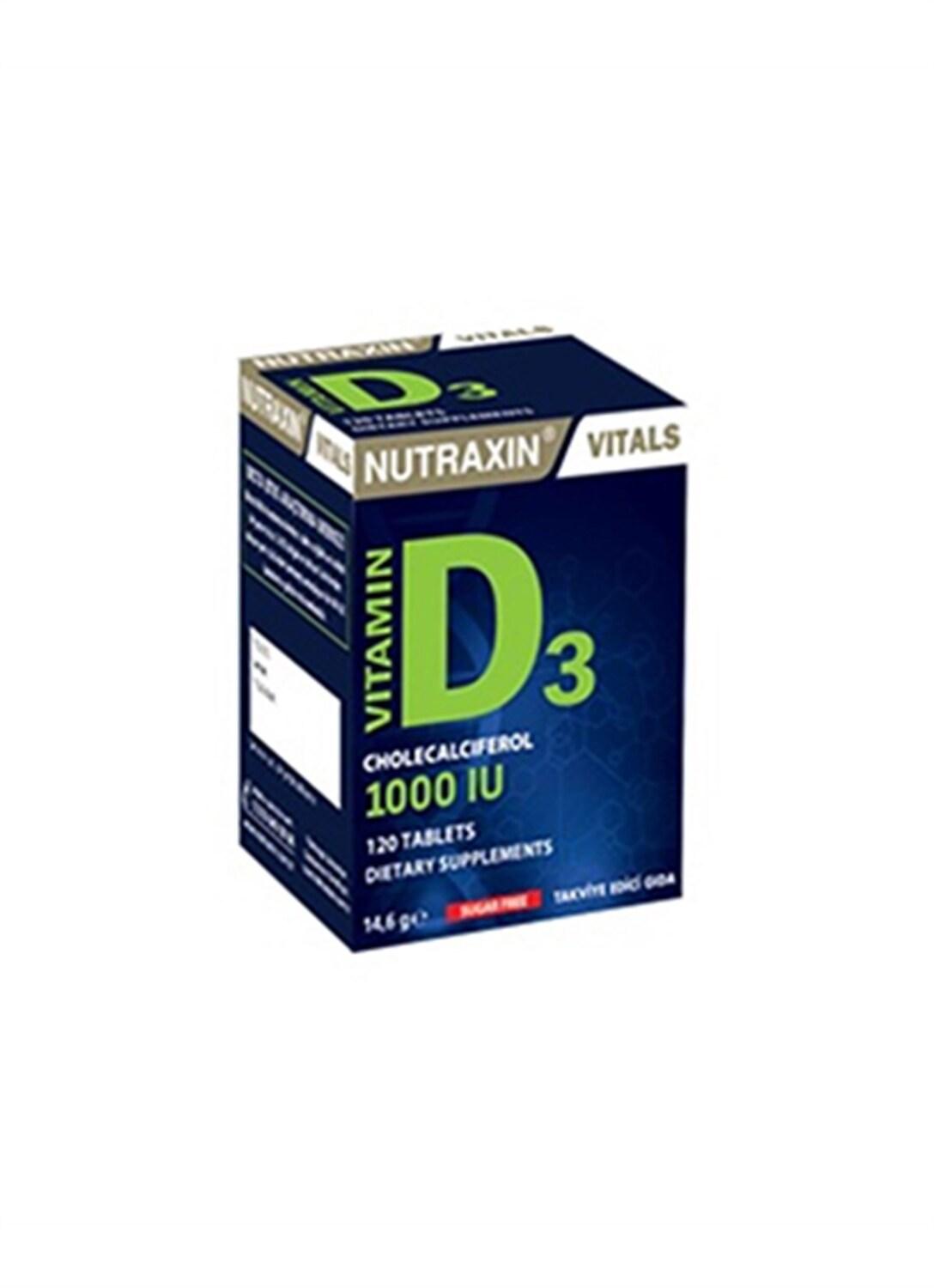 Nutraxin Vitamin D3 1000 IU Supplement - 120 Tablets for Bone Health Support