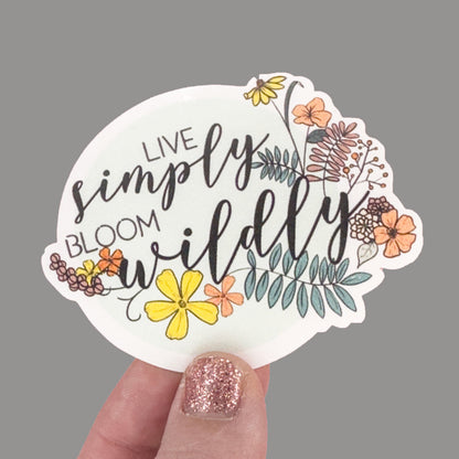 Hales Yeah Design Live Simply Sticker ~3" at Longest Edge