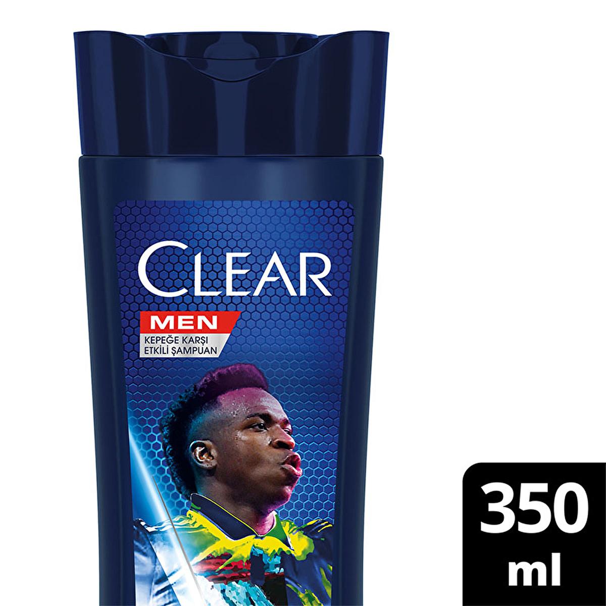 Clear Men Vinicius Junior Ultra Hydro Boost Shampoo - Anti-Dandruff, Moisturizing Shampoo for Men with Cedar Wood & Eucalyptus
