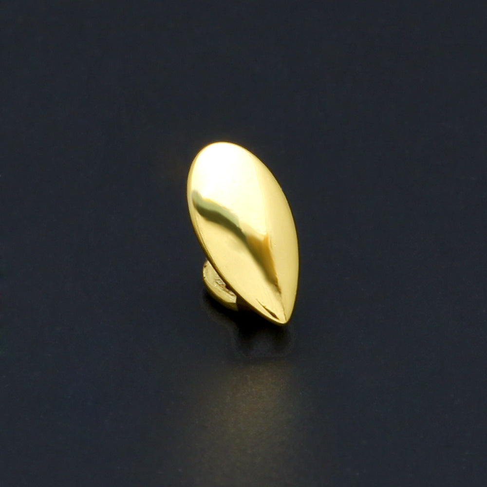 Hip-hop polished braces with gold electroplating