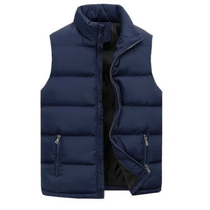 Mens Vest Jacket – Warm Sleeveless Waterproof Zipper Coat