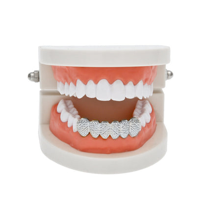 Hip-hop polished braces with gold electroplating