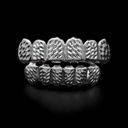 Hip-hop polished braces with gold electroplating