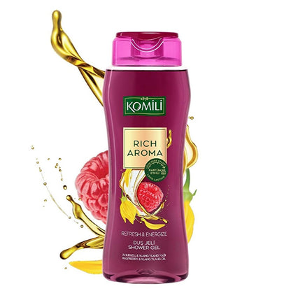 Komili Rich Aroma Refresh & Energize Shower Gel - Long Lasting Fragrance & Energizing Formula