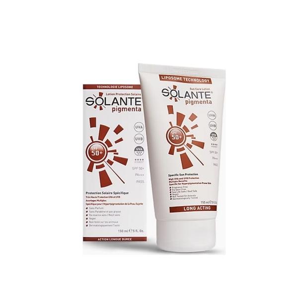 Solante Pigmenta SPF50+ Sunscreen Lotion for Sensitive Skin - Hypoallergenic, Non-Comedogenic, Water-Resistant